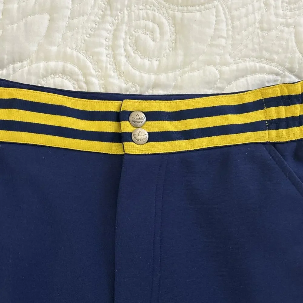 90's Adidas Trefoil Track Shorts Men’s S Navy Vintage Retro Running Streetwear